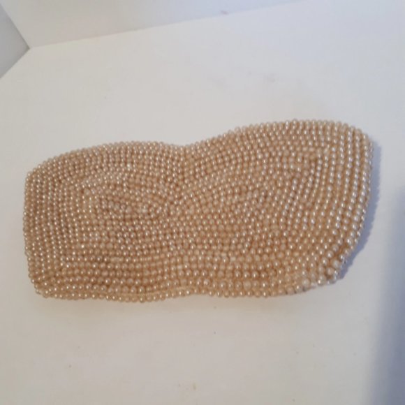 Vintage Beaded Purse Clutch Makeup Bag Du-Val Japan Vintage 1950s - Picture 2 of 7